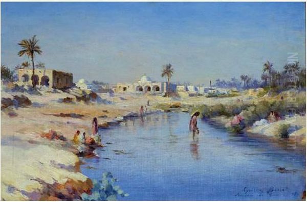 Paysage De Tunisie Oil Painting by Cyrille Besset