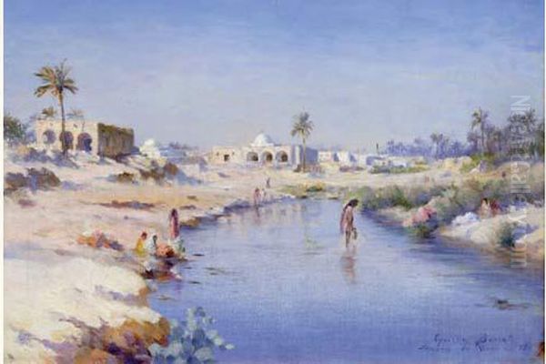 Paysage De Tunisie Oil Painting by Cyrille Besset