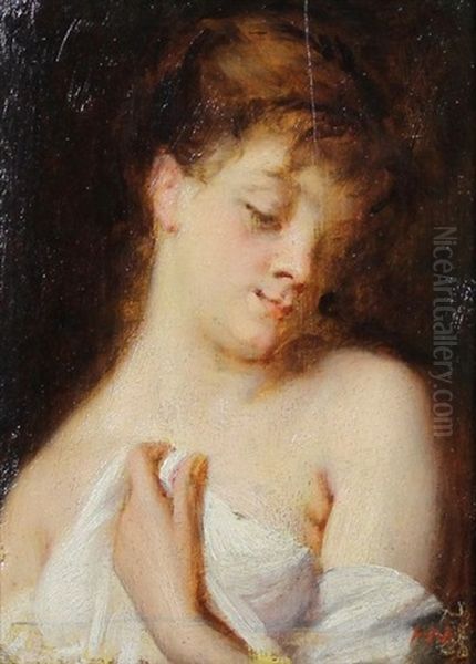 L'innocence Nue Oil Painting by Hippolyte Michaud