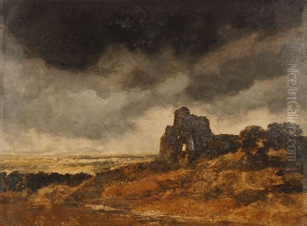 Gewitterlandschaft Mit Ruine Oil Painting by Georges Michel