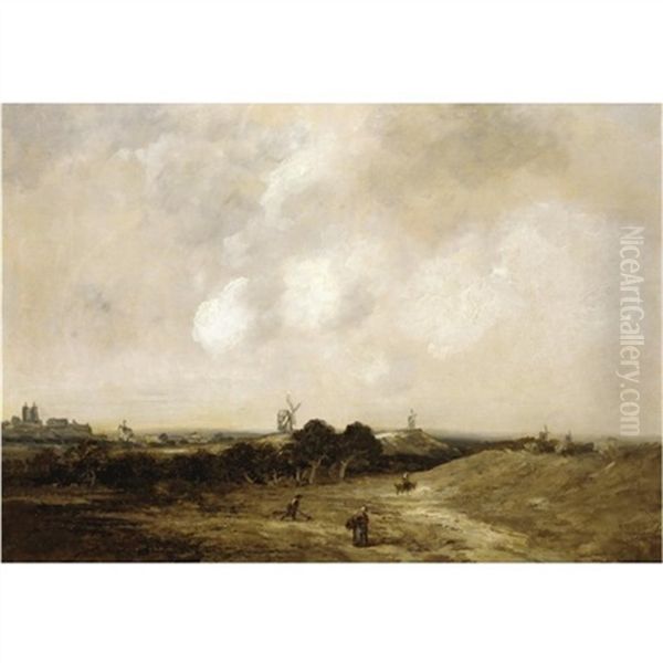 La Plaine St. Denis Oil Painting by Georges Michel