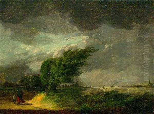 Gewittrige Landschaft Oil Painting by Georges Michel