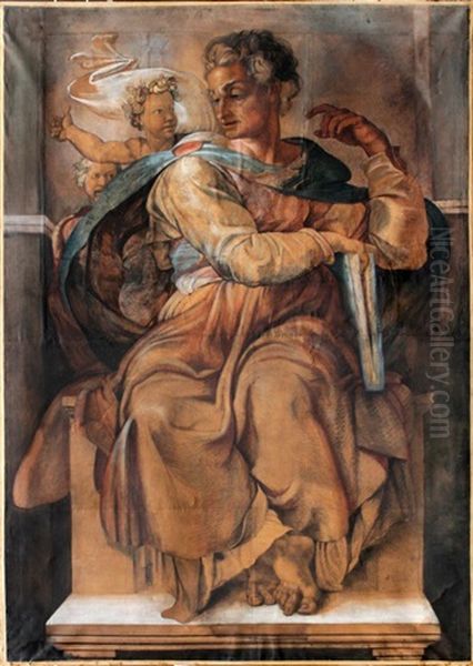 Prophet & Sibyl Oil Painting by  Michelangelo