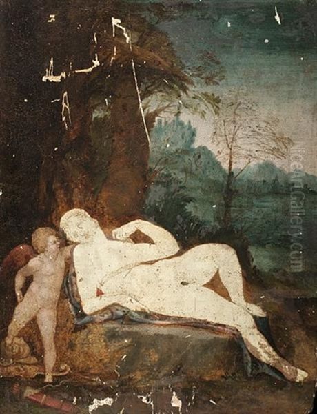 Venus And Cupid Oil Painting by  Michelangelo