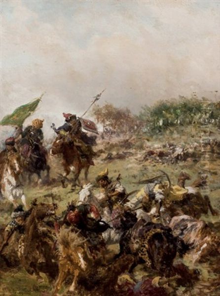 Escena De Batalla Oil Painting by Arturo Michelena