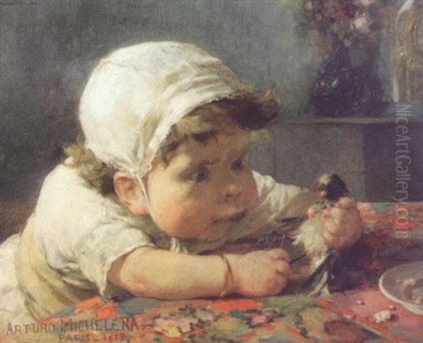 Jeux D'enfants Oil Painting by Arturo Michelena