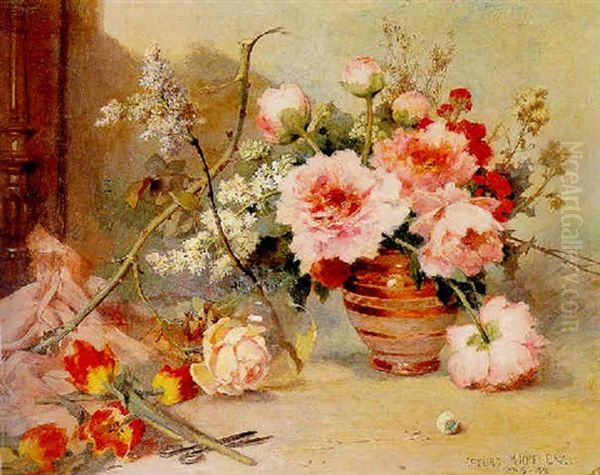 Flores Oil Painting by Arturo Michelena