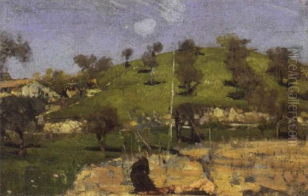 Paesaggio, 1871 Oil Painting by Francesco Paolo Michetti