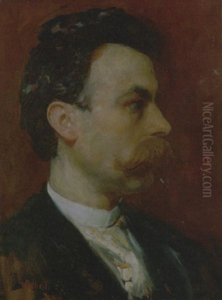 Ritratto Di Carmelo Errico Oil Painting by Francesco Paolo Michetti