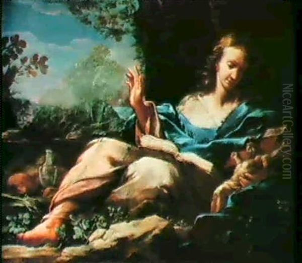 Saint Mary Magdalen In Penitence; And Saint Jerome In       Penitence Oil Painting by Pietro Michieli