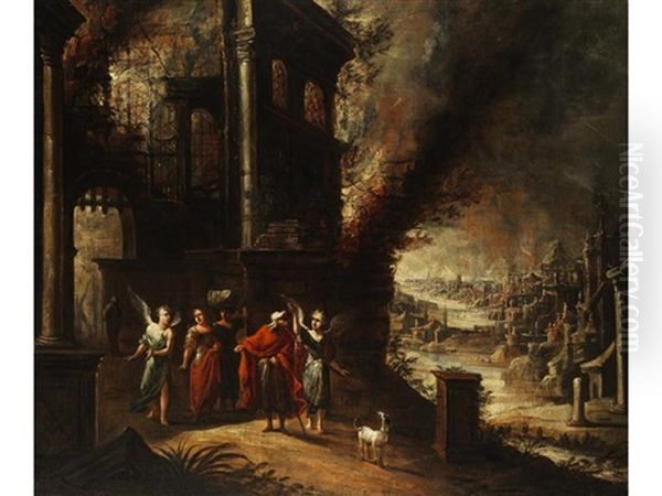 Der Untergang Von Sodom Und Gomorrha Oil Painting by Jan Christiansz Micker