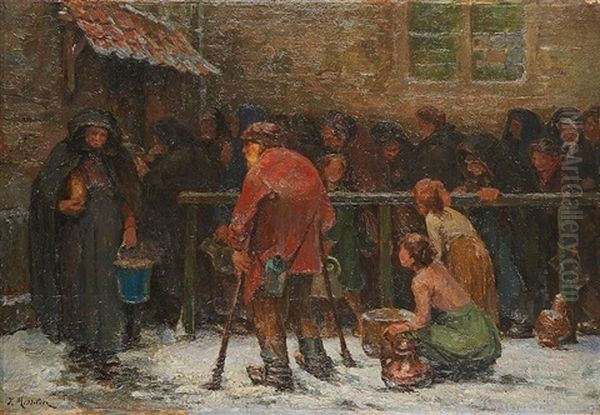 L'heure De La Soupe Oil Painting by Joseph Middeleer