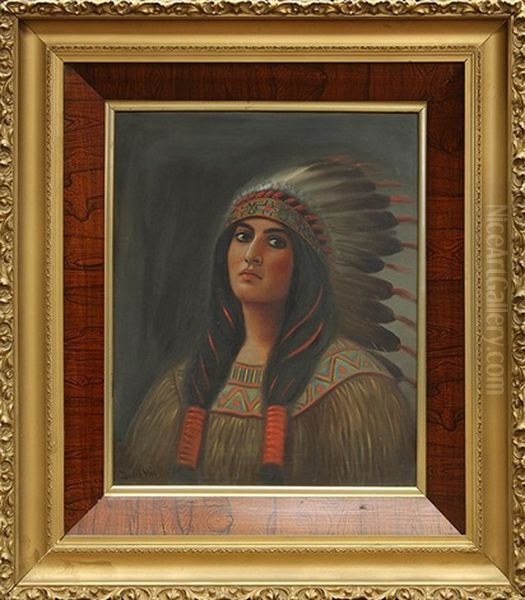 Starlight, A Sioux Woman, (no.11) Oil Painting by Astley David Middleton