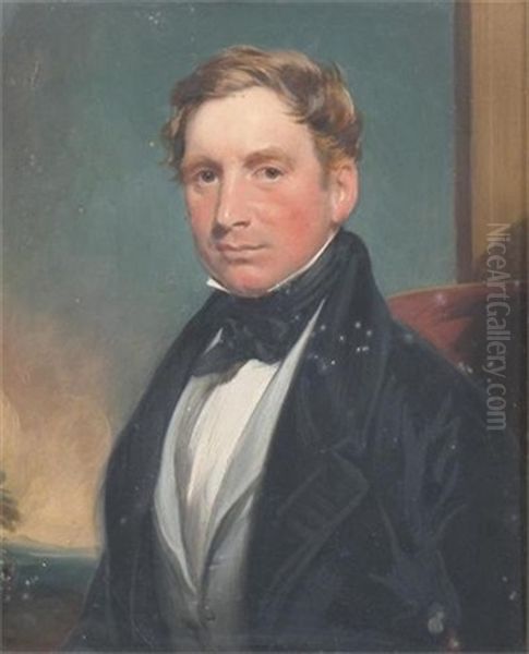 Portrait Of Rev. Richard H. Mostyn Pryce Oil Painting by James Godsell Middleton