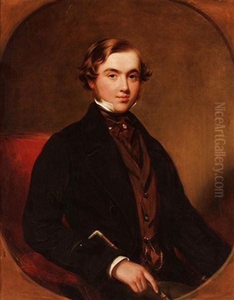 Portrait Of A Gentleman Oil Painting by James Godsell Middleton