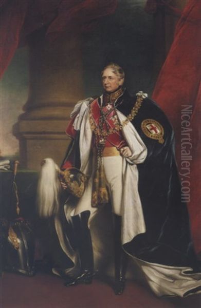 Portrait Of Charles William Stewart, 3rd Marquis Of Londonderry Oil Painting by James Godsell Middleton