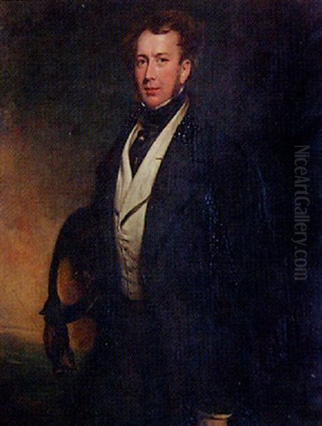 Portrait Of A Brice Pearse Esq Oil Painting by James Godsell Middleton