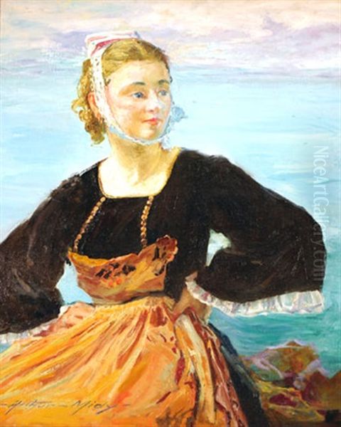 Fille De Guemene Oil Painting by Arthur Midy