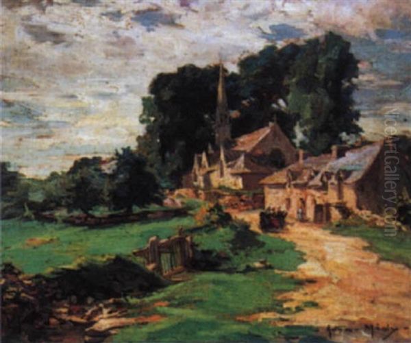 Bretonnes Sur Le Chemin Oil Painting by Arthur Midy