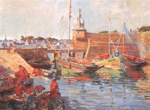 Le Port De Concarneau Oil Painting by Arthur Midy