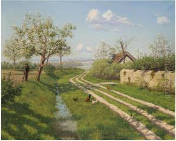 Spring Oil Painting by Boris Vasilievich Bessonov