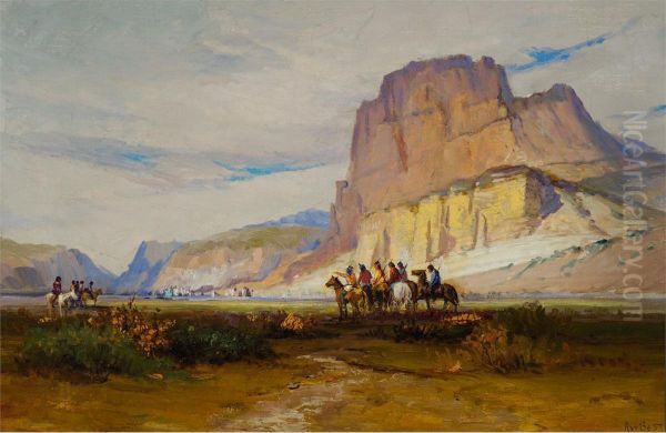 Green River Scene Oil Painting by Arthur William Best