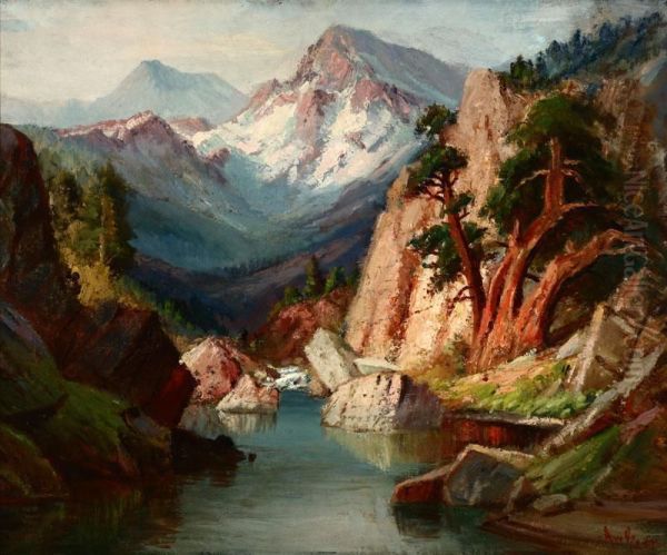 Garnett Lake, High Sierras Oil Painting by Arthur William Best