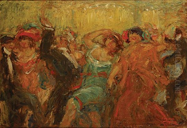 Carnaval Oil Painting by Eugene van Mieghem