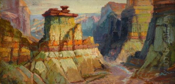 Grand Canyon Oil Painting by Arthur William Best