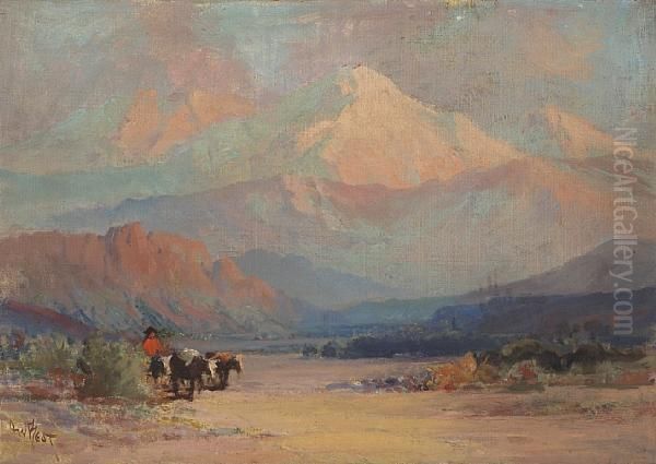 Riders In Death Valley Oil Painting by Arthur William Best