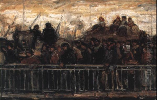 Les ,migrants Oil Painting by Eugene van Mieghem