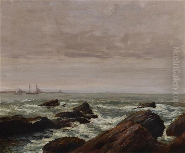 Seascape Oil Painting by Charles Frederick William Mielatz