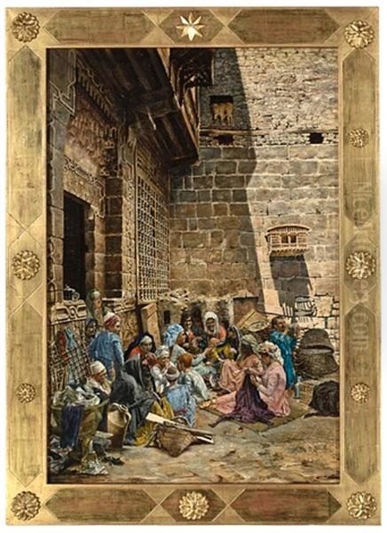 The House Of Cairo Oil Painting by Leopold Alphons Mielich