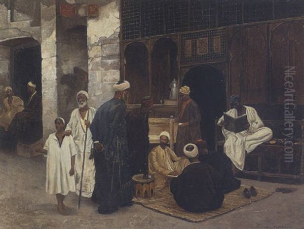 Orientalischer Basar Oil Painting by Leopold Alphons Mielich