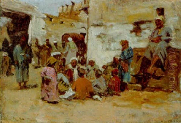 Koranschule Oil Painting by Leopold Alphons Mielich