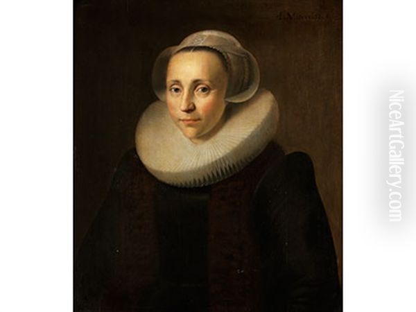 Damenportrait Oil Painting by Jan van Miereveld