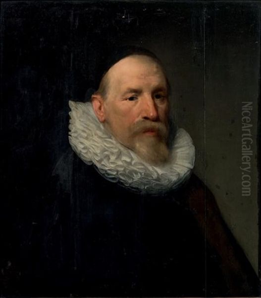 Portrait D'homme A La Collerette Oil Painting by Michiel Janszoon van Mierevelt