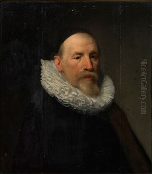 Portrait D'homme A La Collerette Oil Painting by Michiel Janszoon van Mierevelt