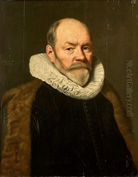 Portrait De Paulus Cornelisz Van Beresteyn (1548-1625), Bourgmestre De Delft Oil Painting by Michiel Janszoon van Mierevelt