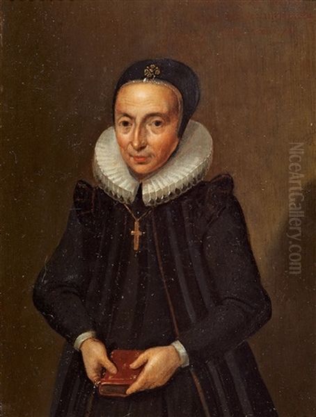 Bildnis Einer Frau Mit Buch Oil Painting by Michiel Janszoon van Mierevelt