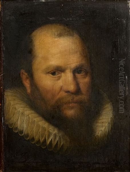 Portrait D'homme A La Collerette Oil Painting by Michiel Janszoon van Mierevelt