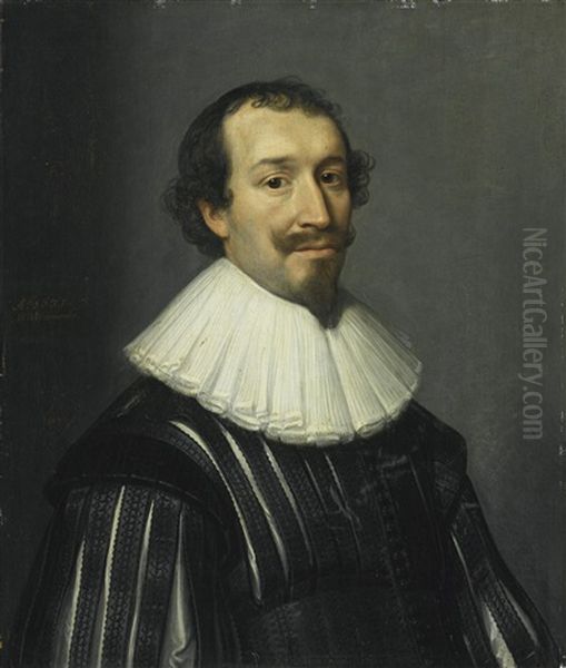 Portrait Of A Man, Half-length Oil Painting by Michiel Janszoon van Mierevelt