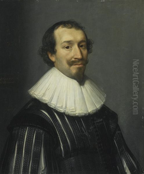 Portrait Of A Man, Half-length Oil Painting by Michiel Janszoon van Mierevelt