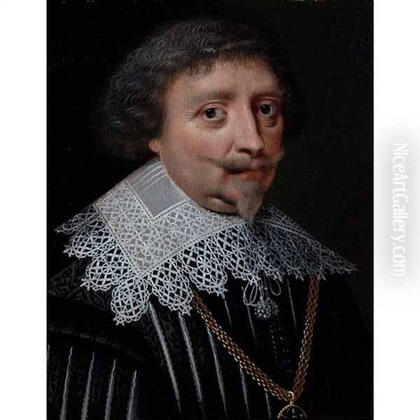 Portrait Of Prince Maurits Of Orange-nassau Oil Painting by Michiel Janszoon van Mierevelt