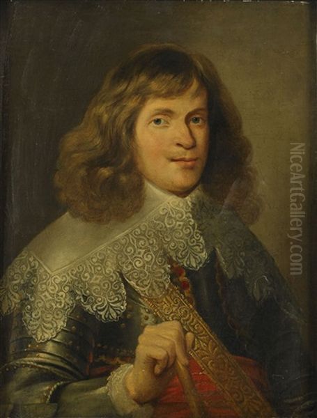 Portratt Av Ung Officer Oil Painting by Michiel Janszoon van Mierevelt