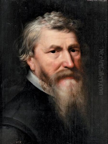 Portrait En Buste De Lubbert Gerritsz, Pasteur Mennonite (annabaptiste) Oil Painting by Michiel Janszoon van Mierevelt