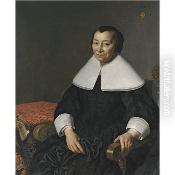 Portrait Of A Woman, Seated In A Chair Oil Painting by Michiel Janszoon van Mierevelt