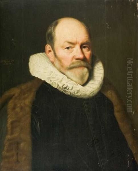 Portrait De Paulus Cornelisz Van Beresteyn, Bourgmestre De Delft Oil Painting by Michiel Janszoon van Mierevelt