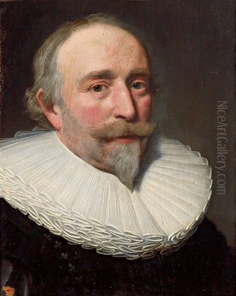 Bildnis Eines Bartigen Mannes Mit Halskrause Oil Painting by Michiel Janszoon van Mierevelt