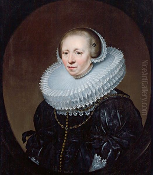 Bildnis Einer Dame Mit Halskrause Oil Painting by Michiel Janszoon van Mierevelt